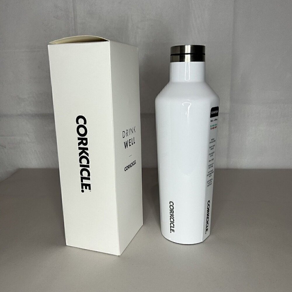 NEW CORKCICLE 16 oz Triple Insulated Stainless Steel Tumbler Canteen Menlo Logo